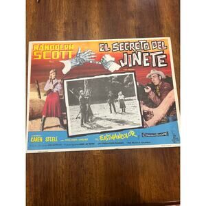 RIDE LONESOME Mexican Lobby Card '59 Randolph Scott